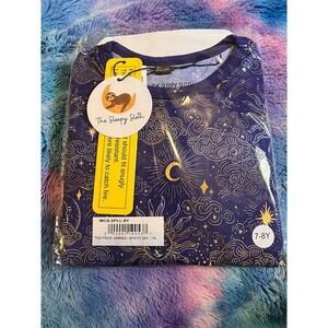 V43.‎ The sleepy sloth mystic sky long sleeve pajamas 7/8Y NIB
